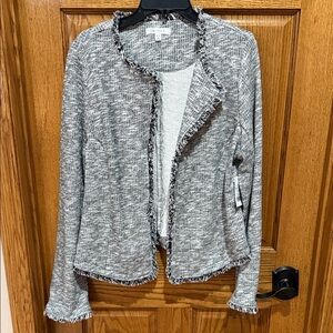 Women's Gray Tweed Sweater Jacket. New.  Sole owner. Never got to wearing it